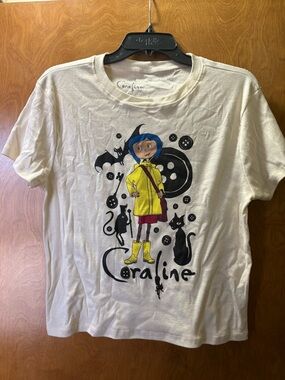 Coraline Kids Graphic Tee - Yellow Raincoat Design